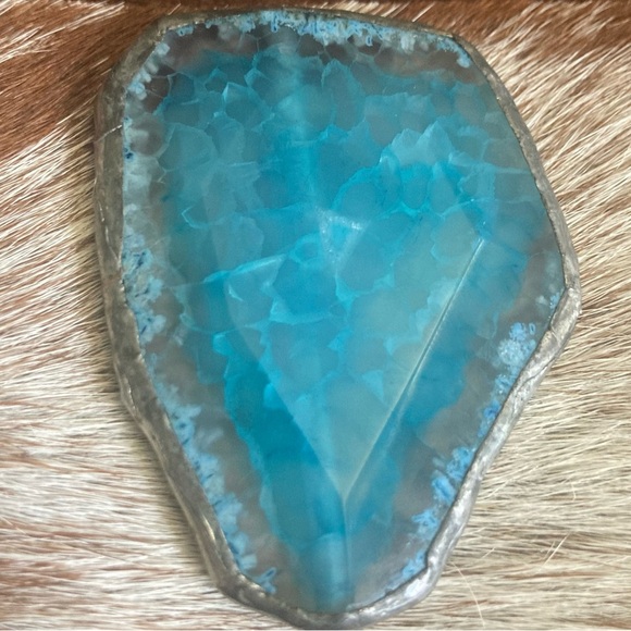 Handmade Hair in Hide Druzy Quartz Bracelet - Picture 4 of 11